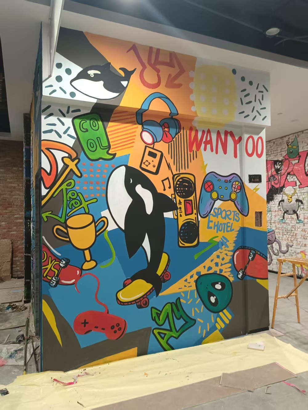 学校酒店场馆墙绘