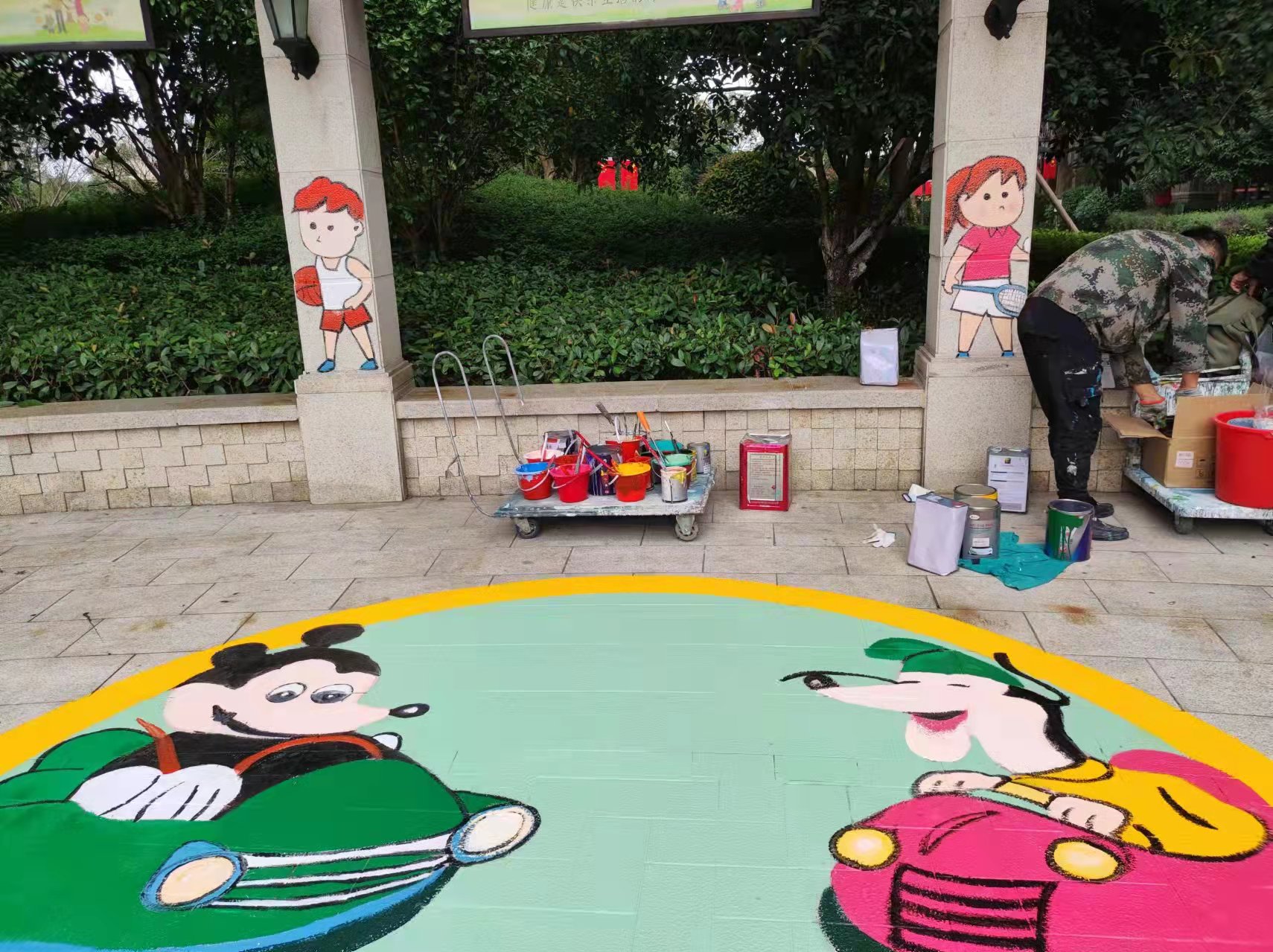 学校酒店场馆墙绘